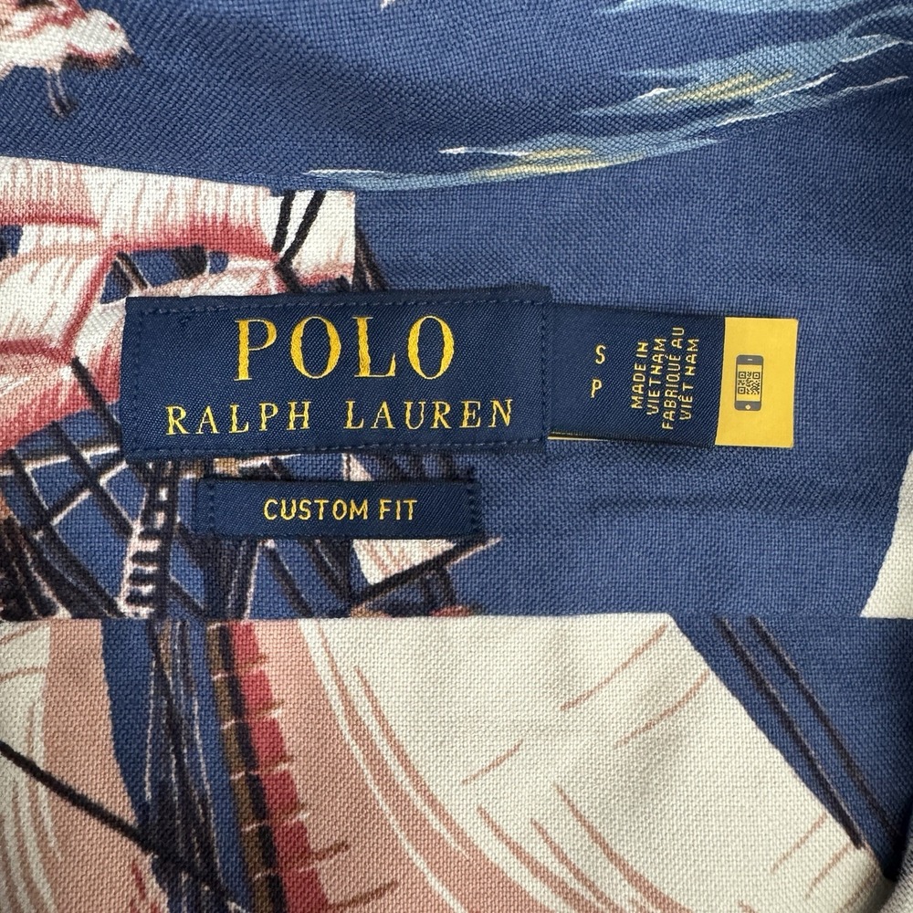 Polo Ralph Lauren Shirt Mens S Blue Sailing All Over Print‎ Button Down Oxford - Picture 11 of 16